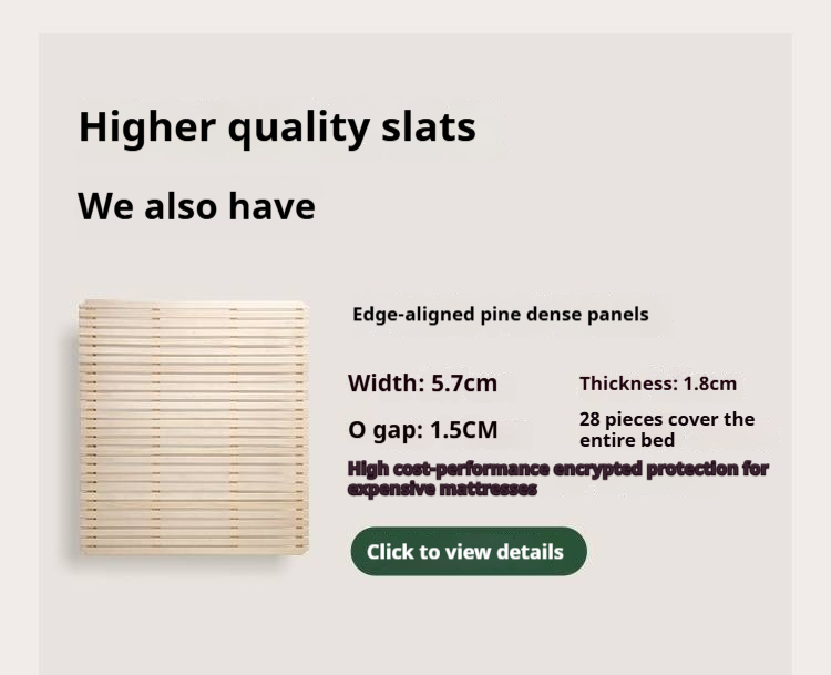 Oak Solid Wood Bed Modern Minimalist Large Bed