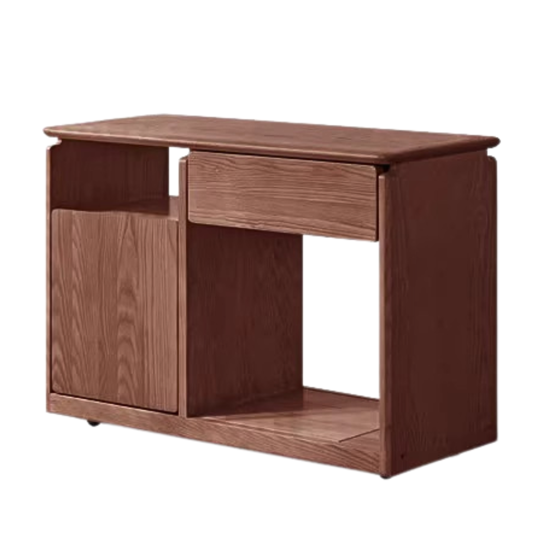 Oak, Black Walnut, Ash Solid Wood Mobile Side Table