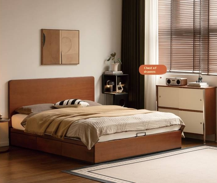 Poplar Solid Wood Bauhaus Box Bed