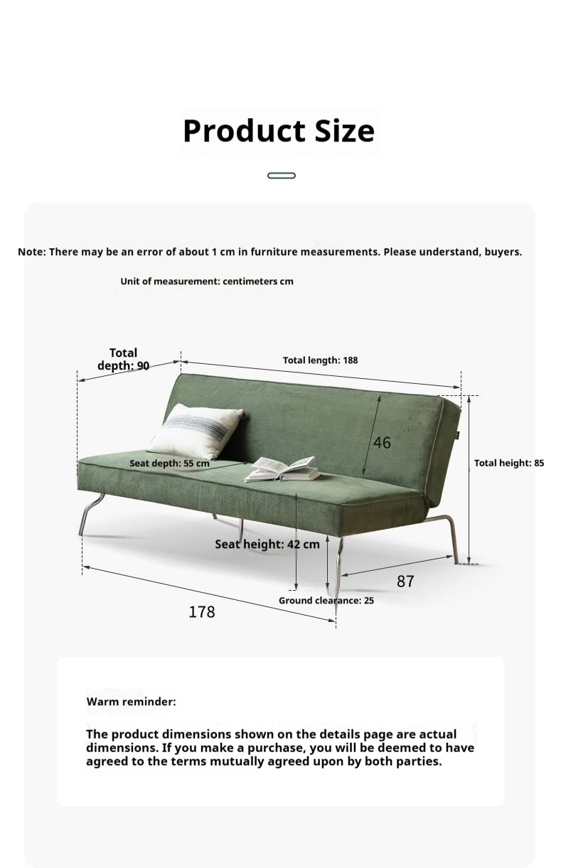 Retro Corduroy Sleeper Sofa