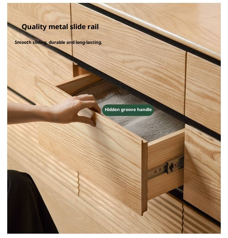Ash Solid Wood Modern Minimalist Chest Of Drawers