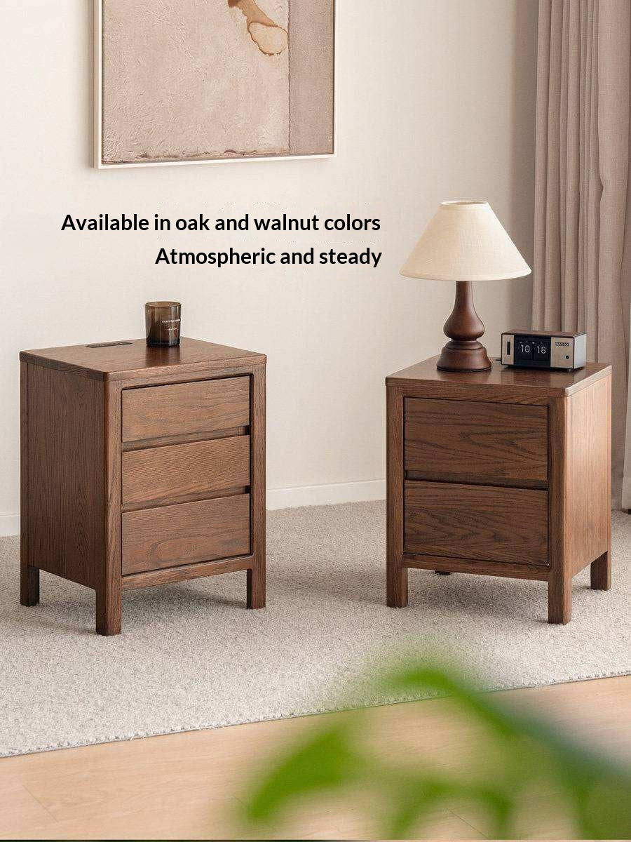 Oak Solid Wood Nordic Nightstand