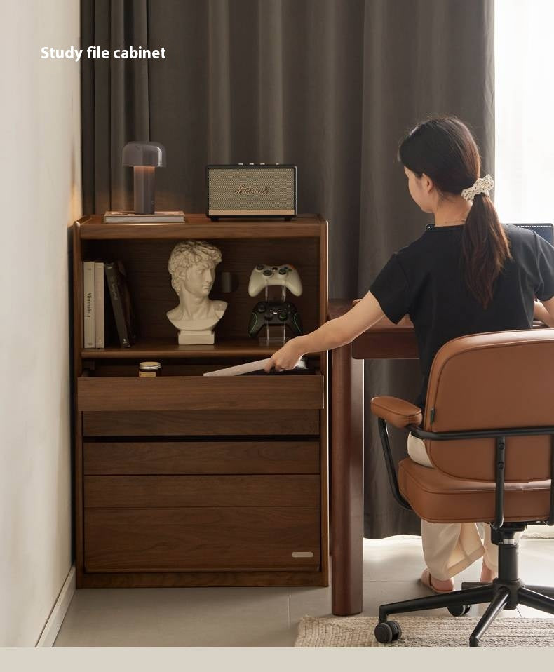 Black Walnut Solid Wood Side Cabinet