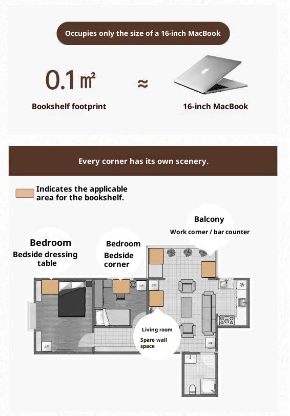 Oak Solid Wood Narrow Bauhaus Style Bookshelf