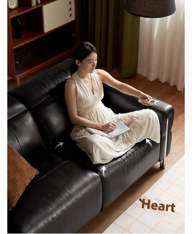 Leather Bauhaus Telescopic Function Sofa