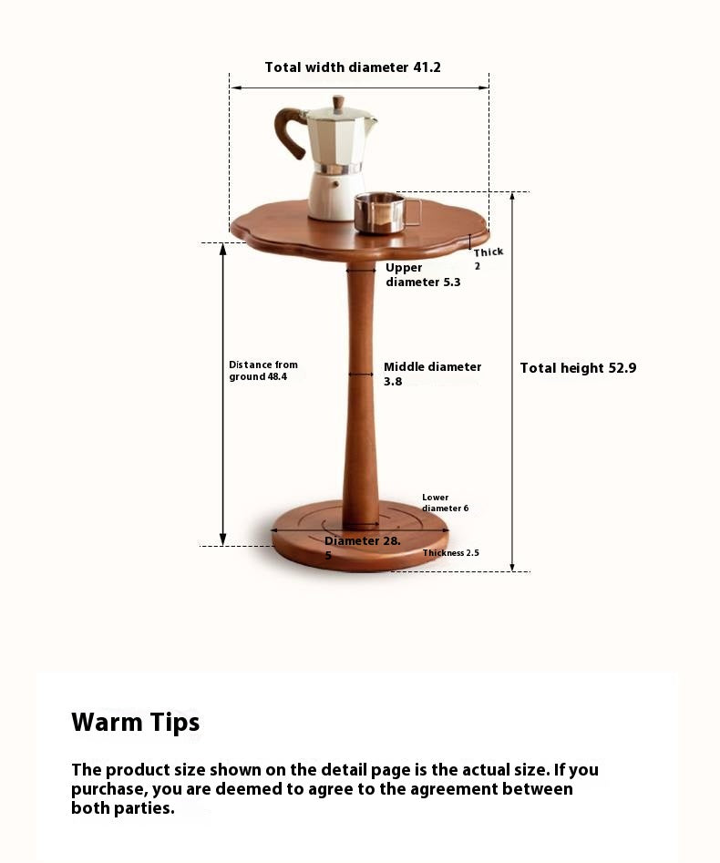 Poplar Solid Wood French Side Table
