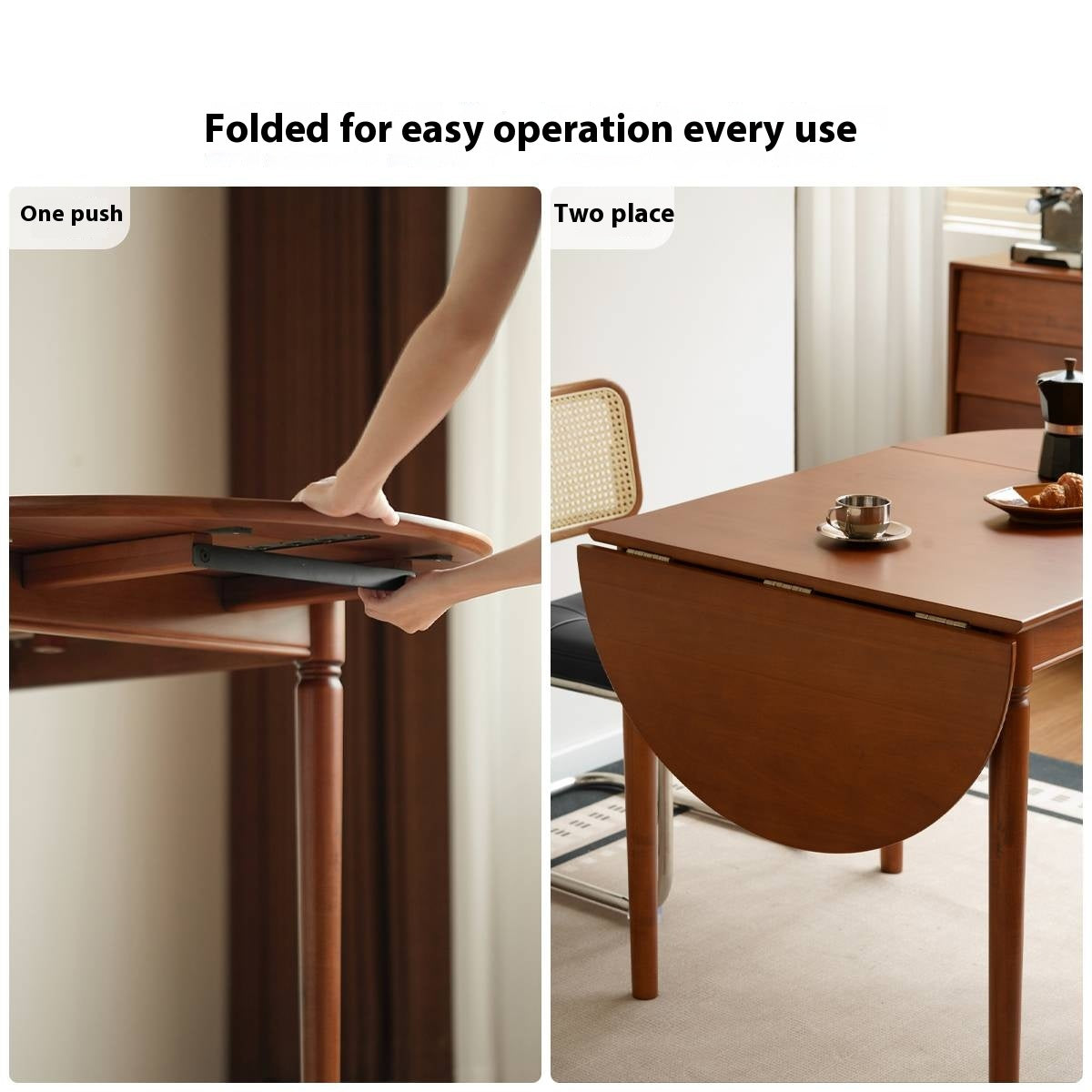 Tulipwood Solid Tulipwood Retro Dining Table