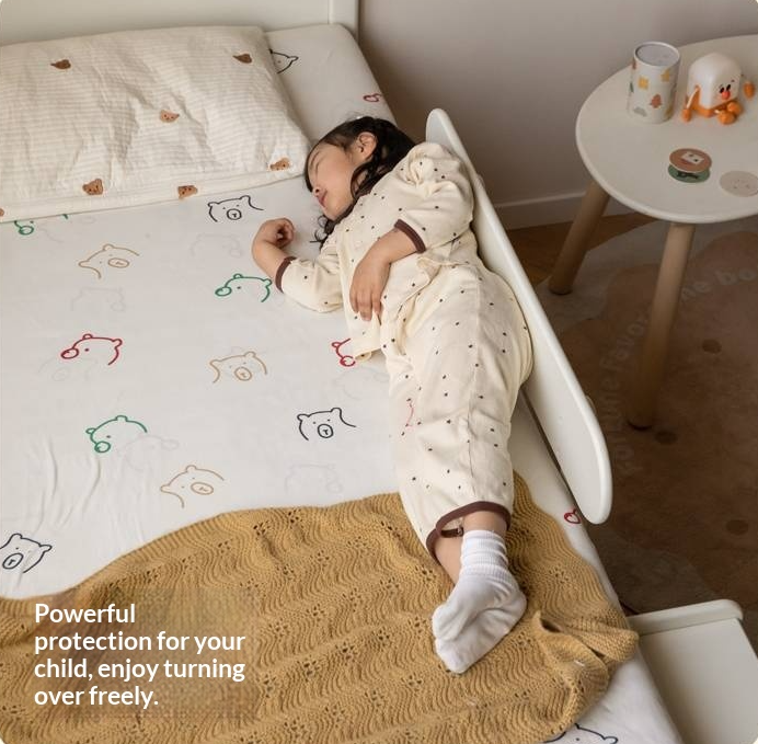 Rubberwood Solid Wood Children's White Storage Box Bed