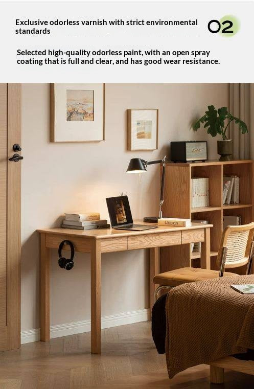 Oak, Beech Solid Wood Office Desk
