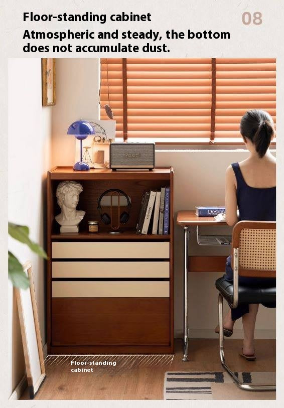 Poplar Solid Wood Antique Style Side Cabinet.