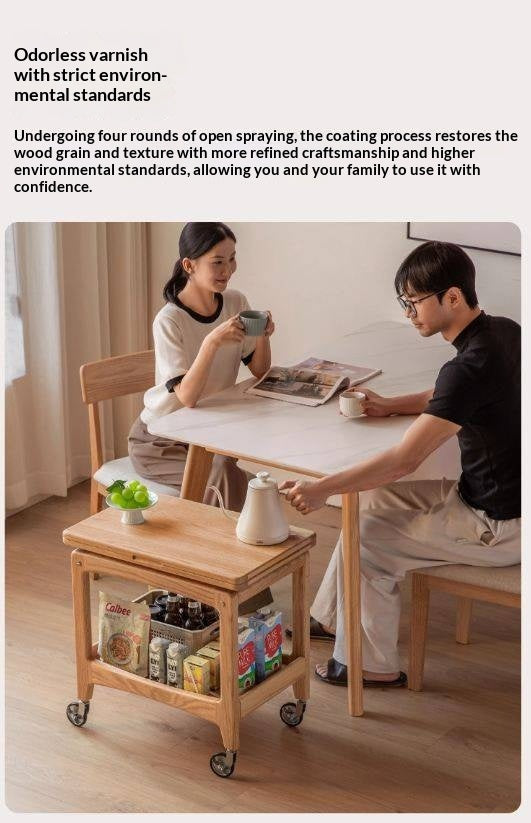 Oak Solid Wood Folding Side Table