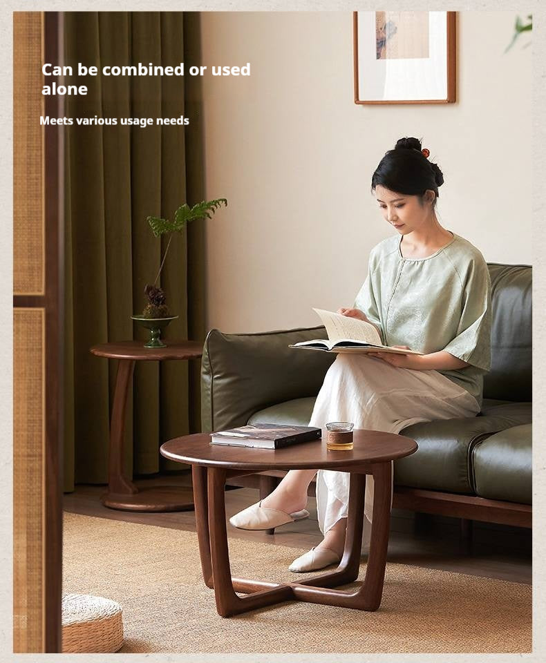 Ash Solid Wood Round Coffee Table