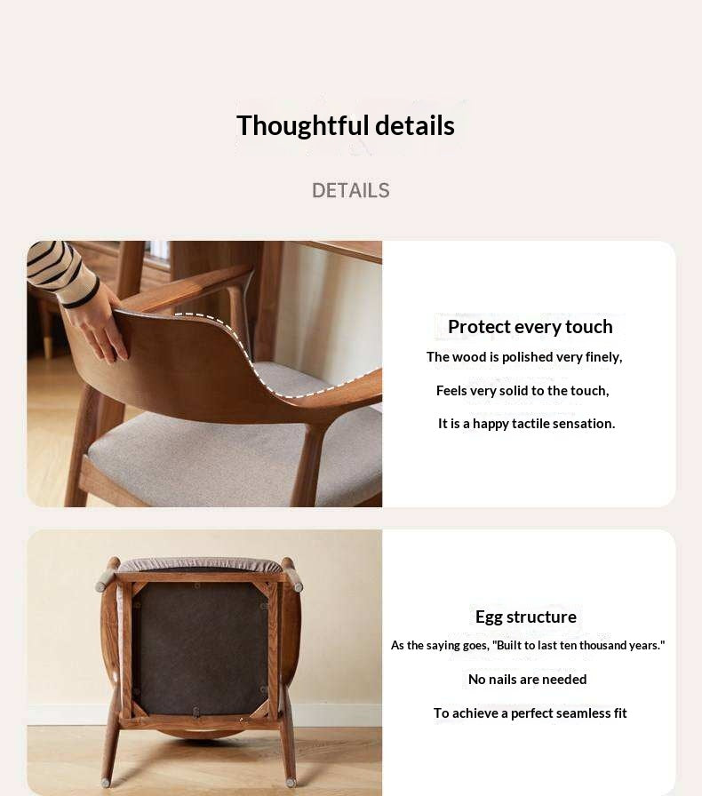 4 pcs -Ash solid wood Sculptural Wishbone-Style Dining Chair