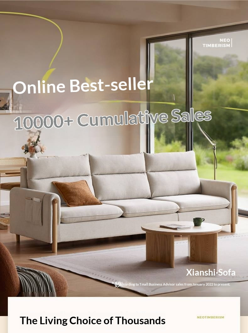 Fabric Contemporary Sectional Sofa with Relaxed Seating