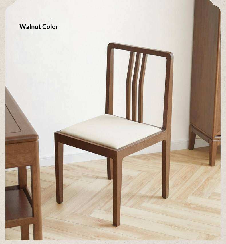 Set 4pcs Black Walnut, Ash Solid Wood Dining Chair