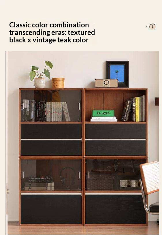 Poplar Solid Wood Ancient Style Bookcase.