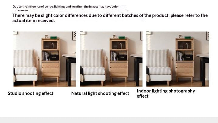 Oak Solid Wood Modern Style Side Cabinet