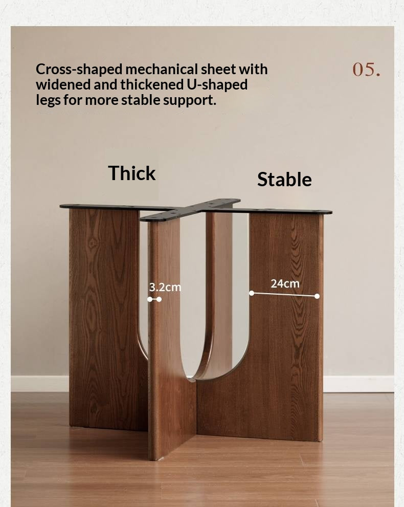 Ash Solid Wood Vintage Style Dining Table