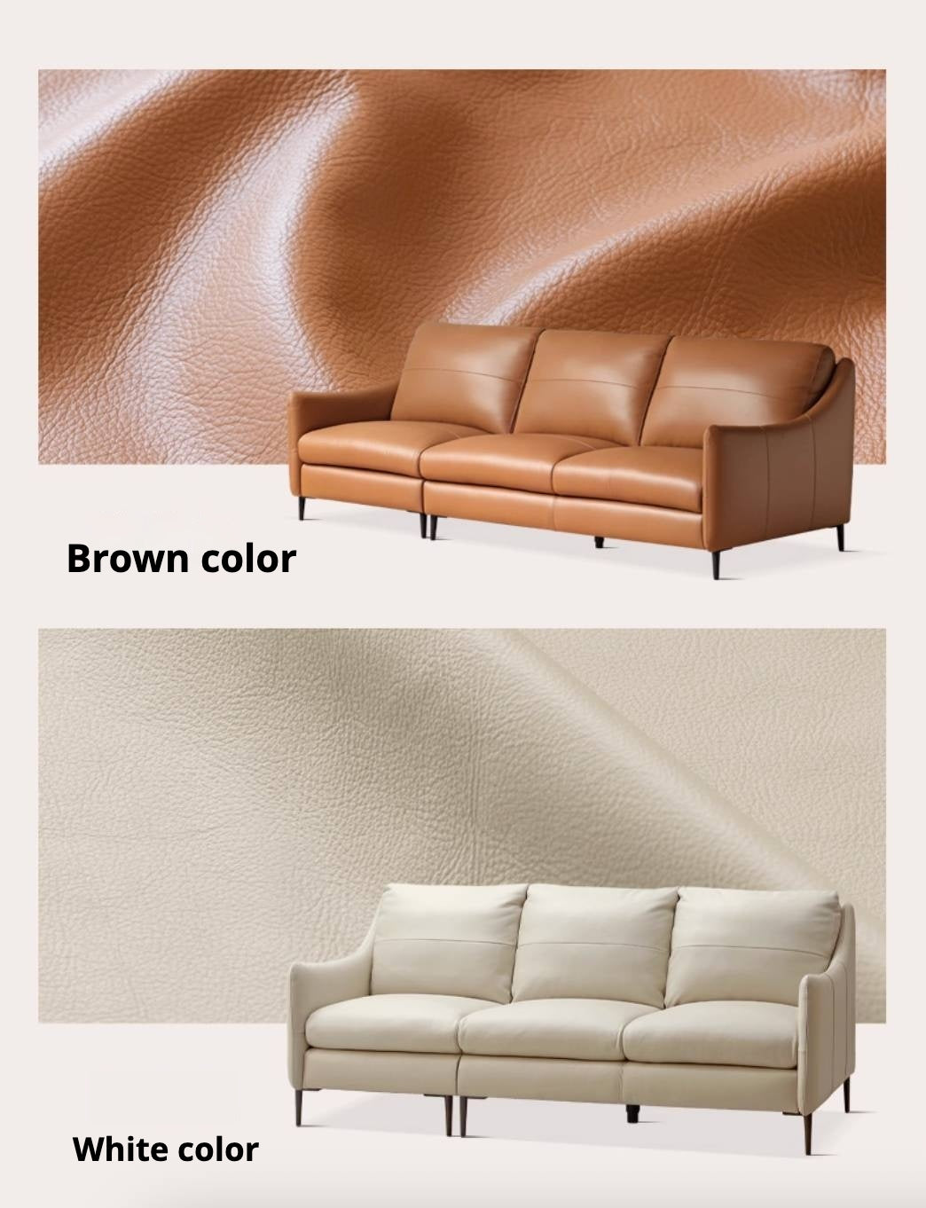 Leather Sofa Genuine Cowhide.