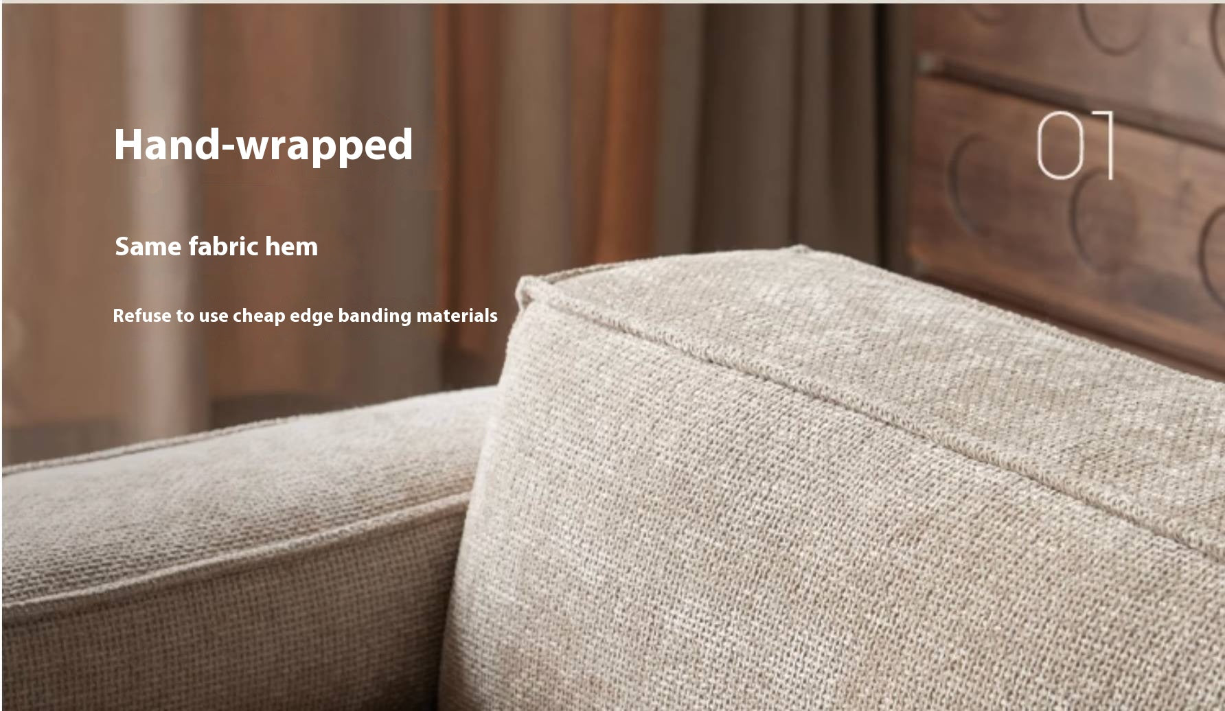 Fabric Wabi Sabi Style Sofa