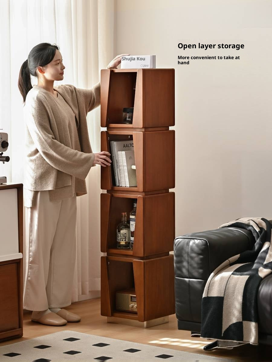 Tulipwood Solid Wood Vintage Bauhaus Bookshelf