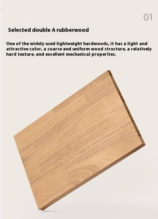 Solid Rubberwood Movable Sideboard