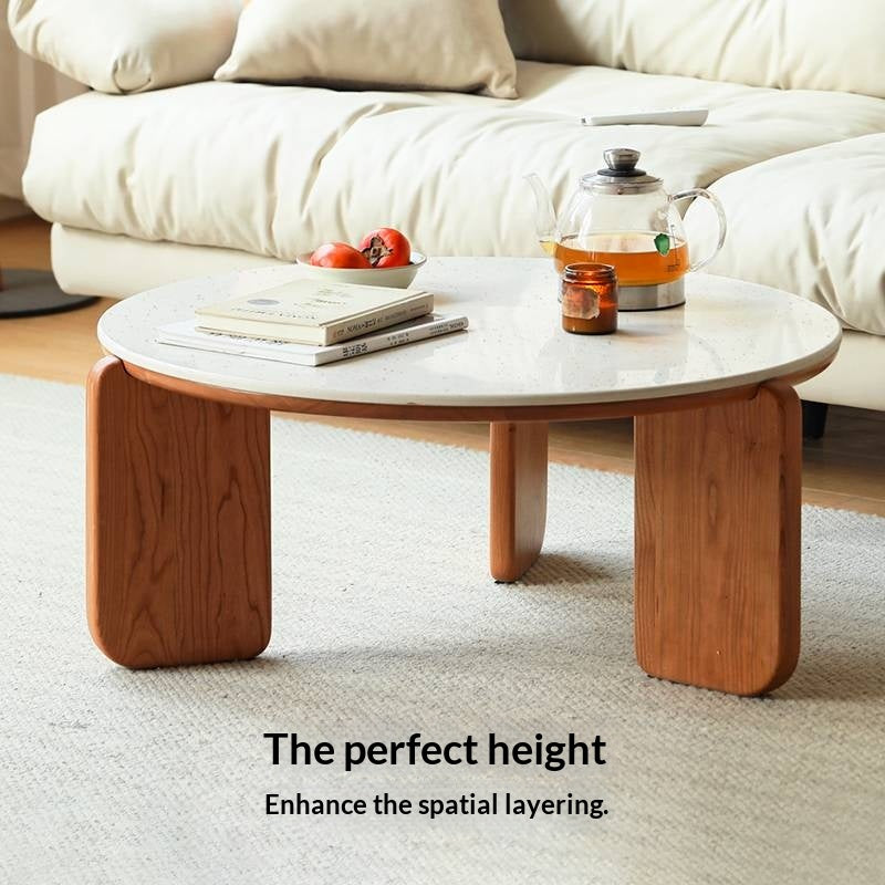 Cherry Solid Wood Slab Coffee Table