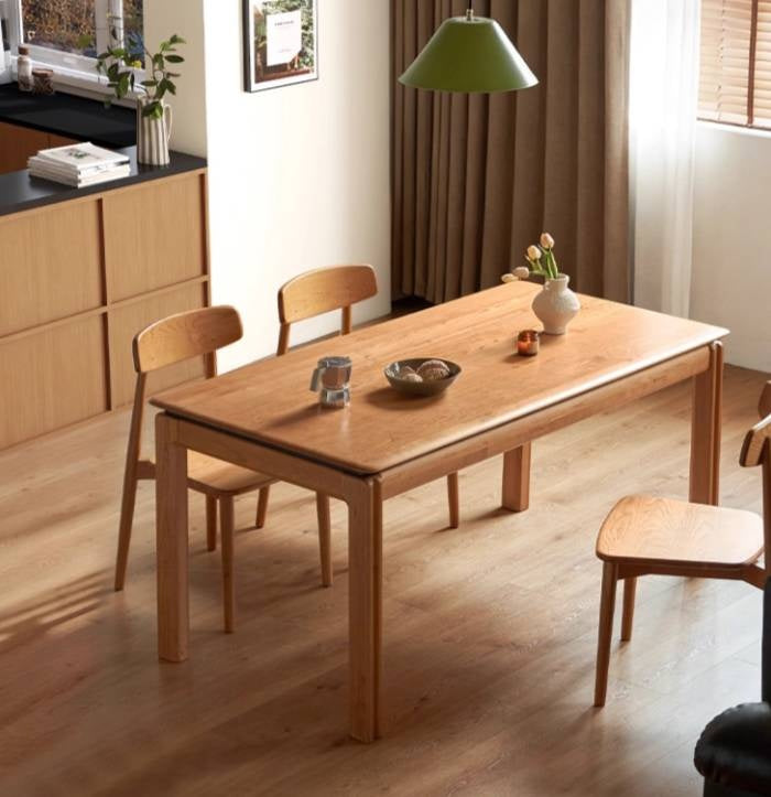 Cherry Solid Wood Vintage Style Dining Table