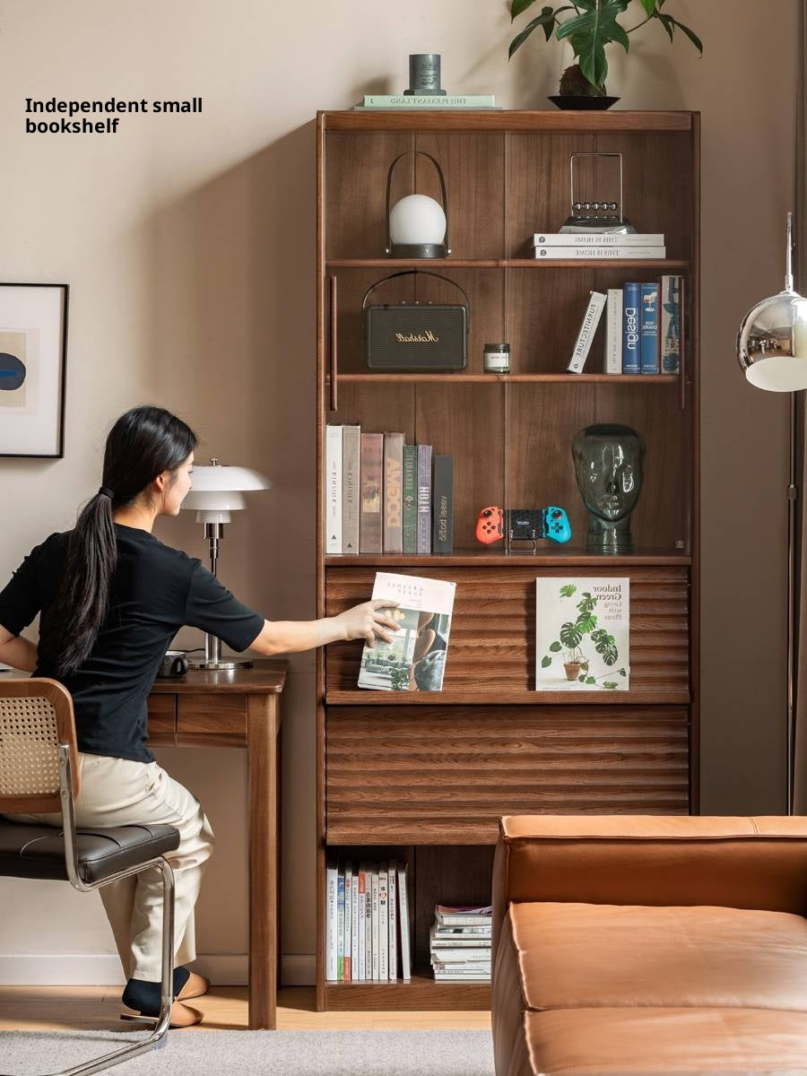 Oak Solid Wood Dustproof Bookcase