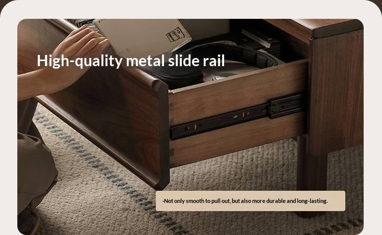 Black Walnut Solid Wood Modern Coffee Table