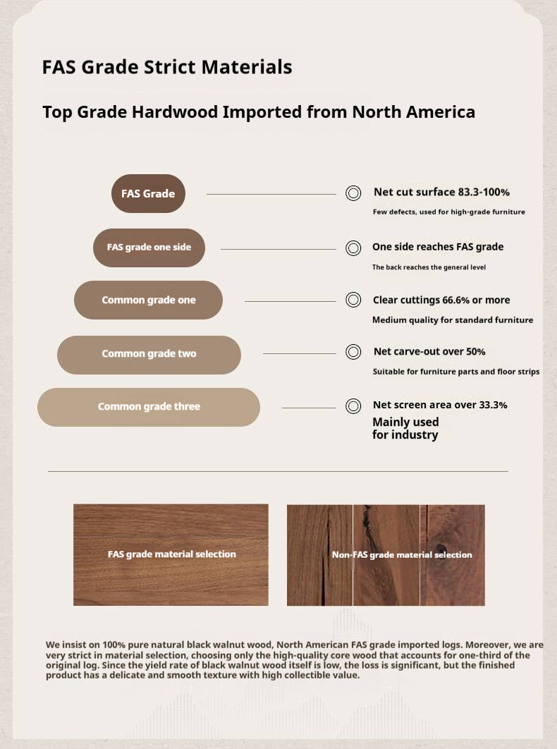 Black Walnut, Ash Solid Wood Dining Chair