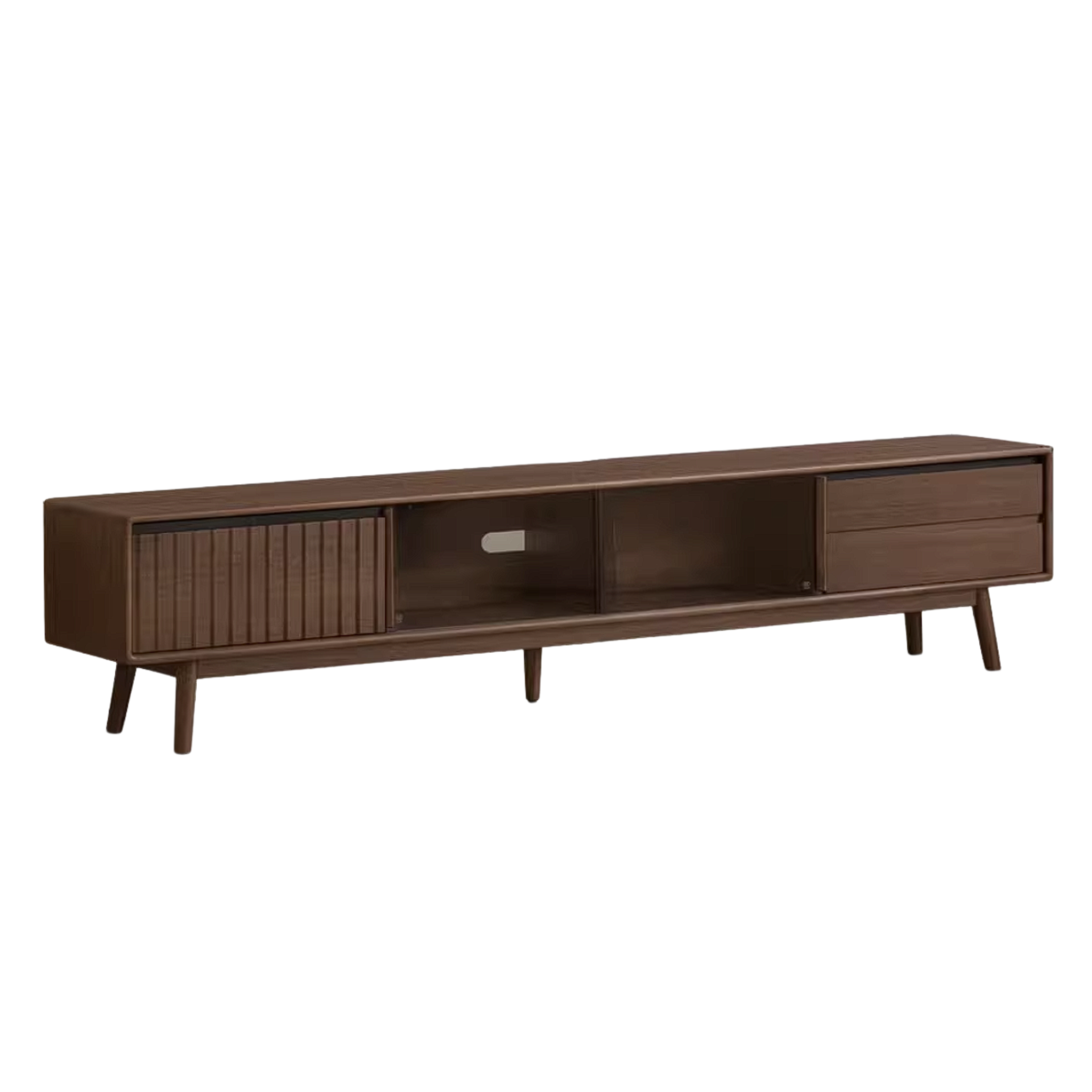 Golden Pear Solid Wood TV Cabinet with Sliding Door Storage Cabinet