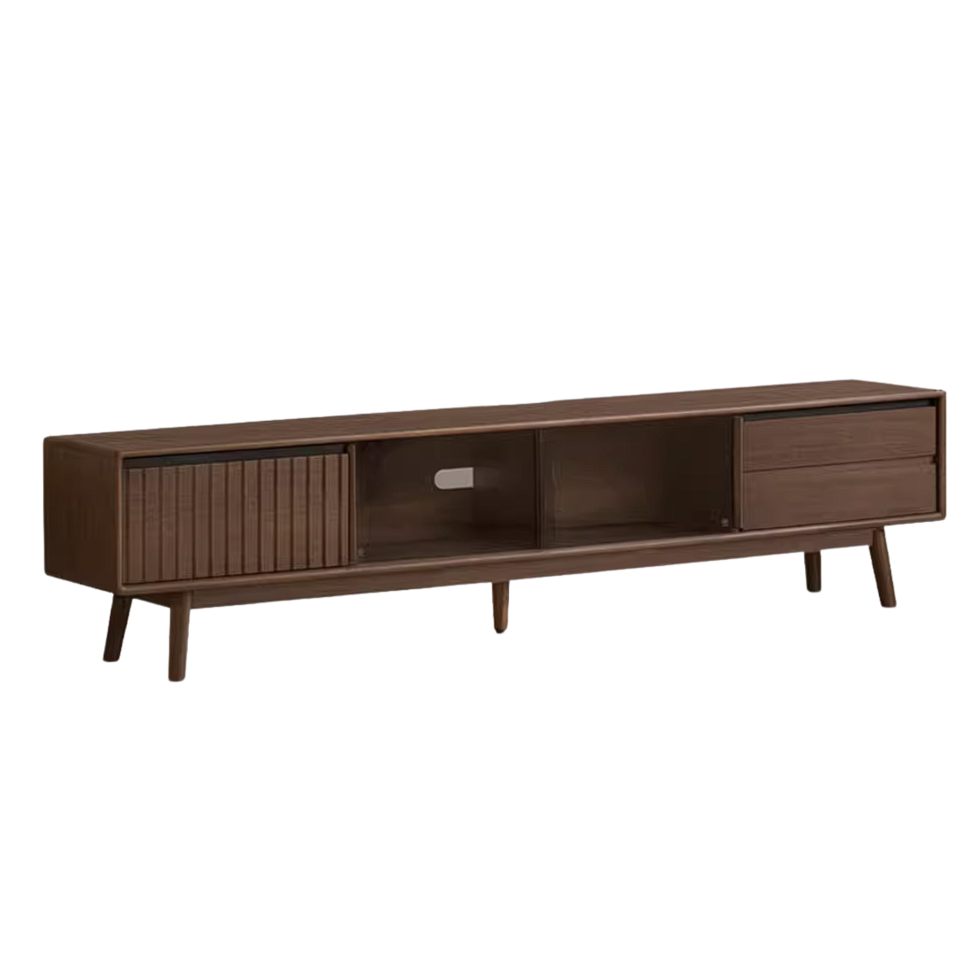 Golden Pear Solid Wood TV Cabinet with Sliding Door Storage Cabinet