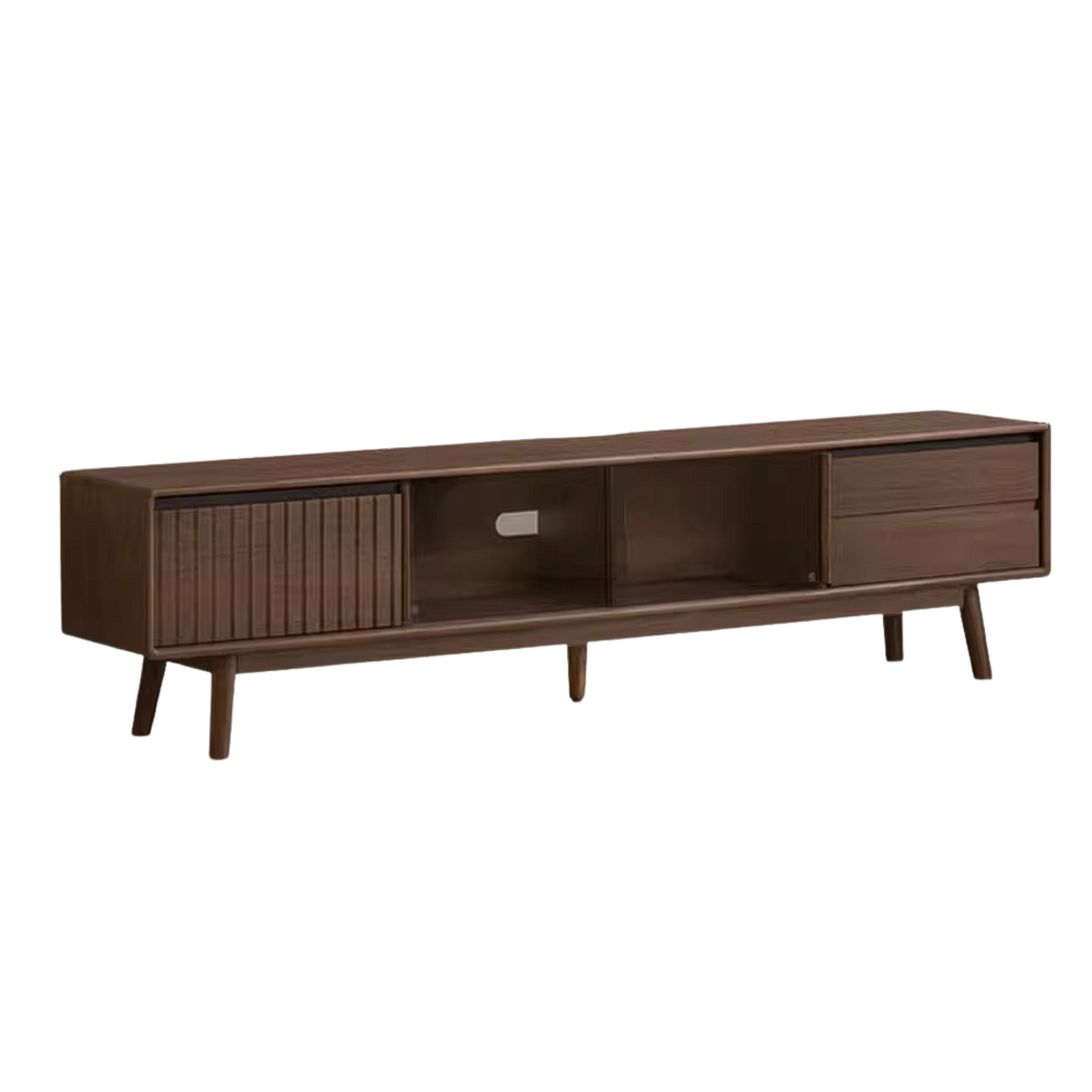 Golden Pear Solid Wood TV Cabinet with Sliding Door Storage Cabinet