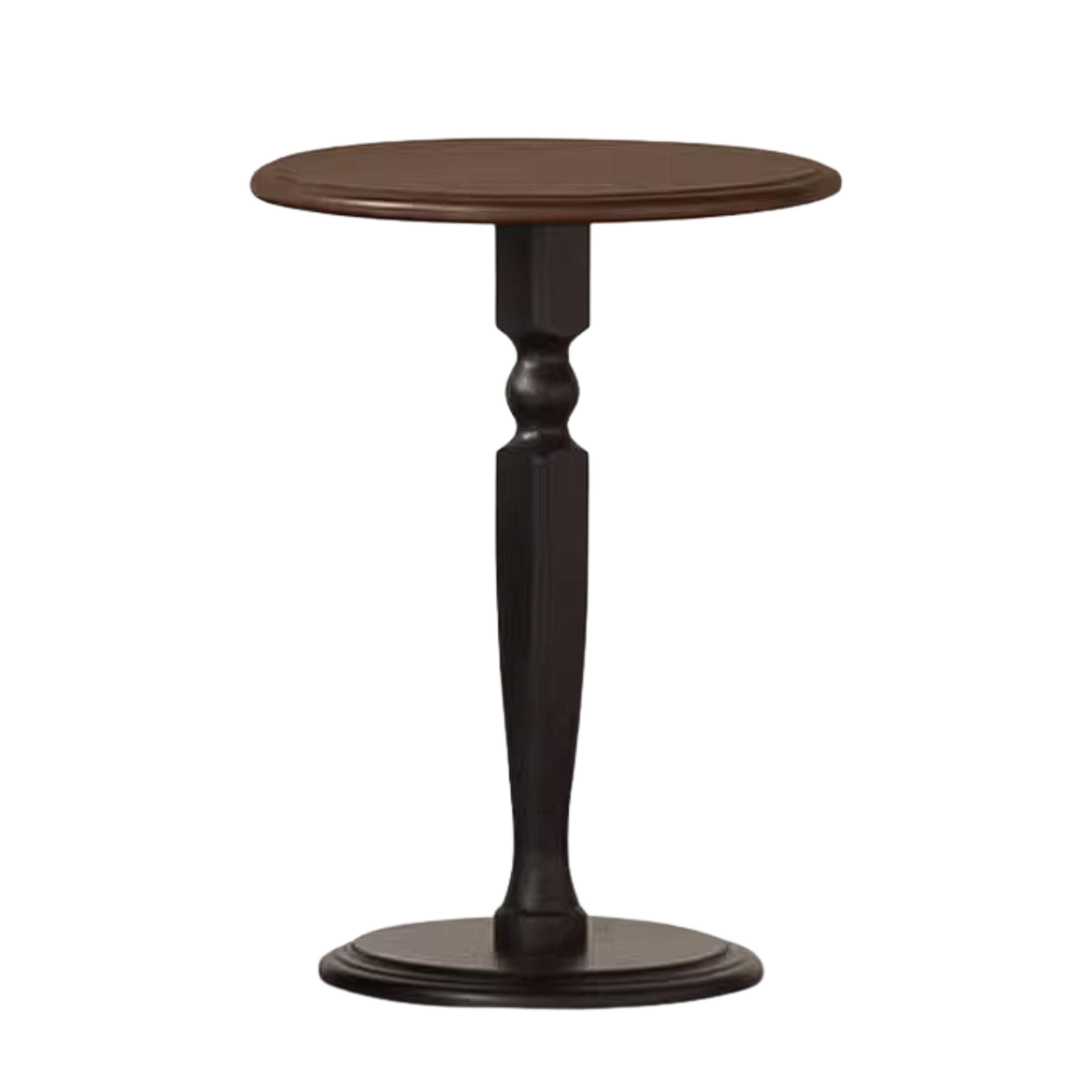 Ash Solid Wood Coffee Table with Round Design and American Style