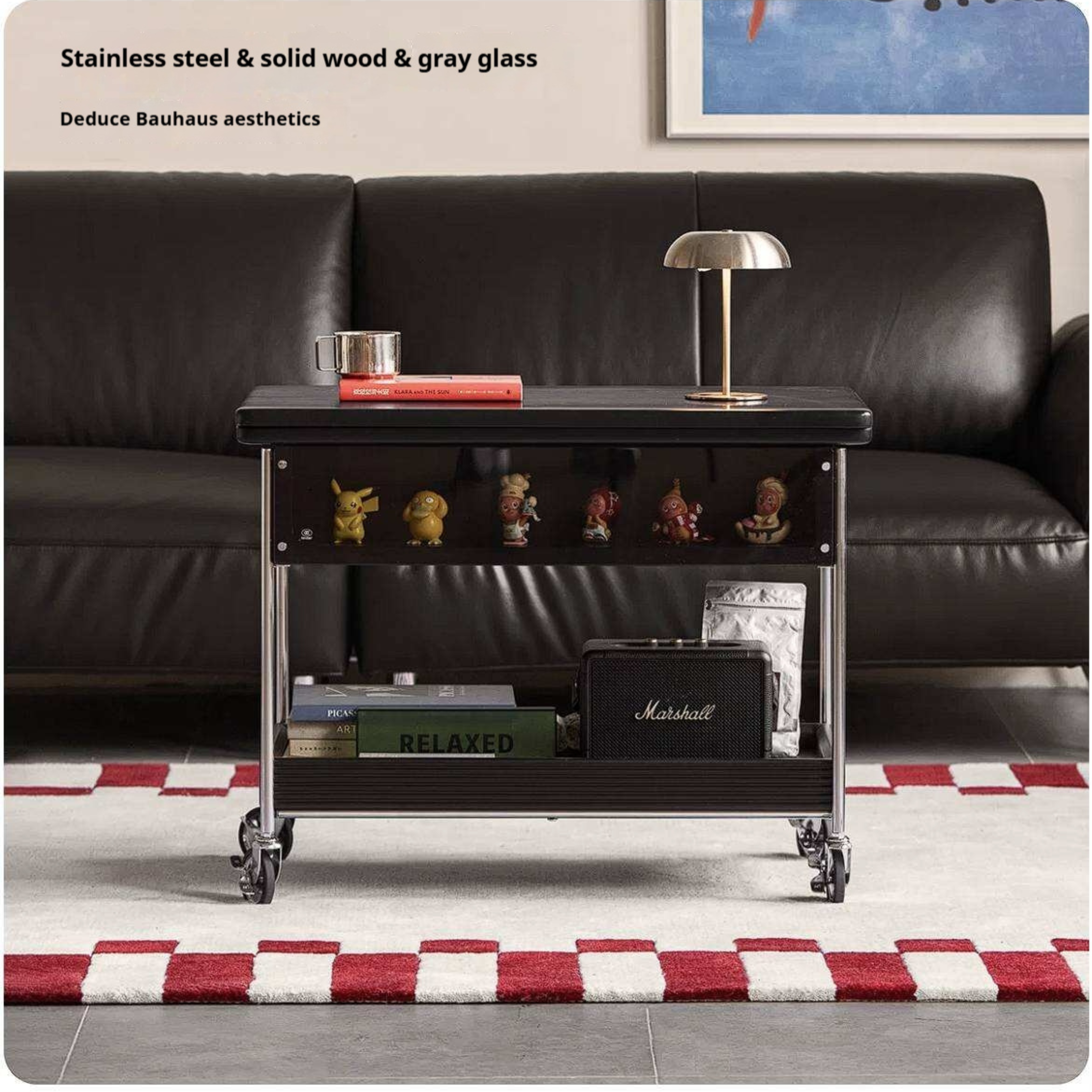 Tulipwood Solid Wood Foldable Coffee Table with Mobile Design