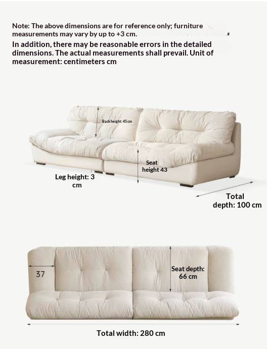 Fabric Italian Style Cloud Sofa With Russian Birch Wood Frame-
