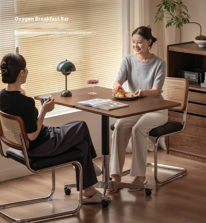 Black Walnut, Oak Solid Wood Rectangular Lift Side Table