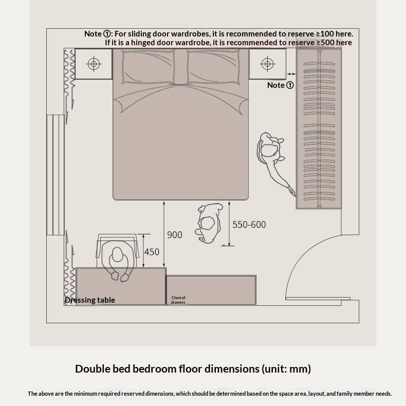 Black Walnut Solid Wood Bed — Italian Light Luxury Suspended Bed