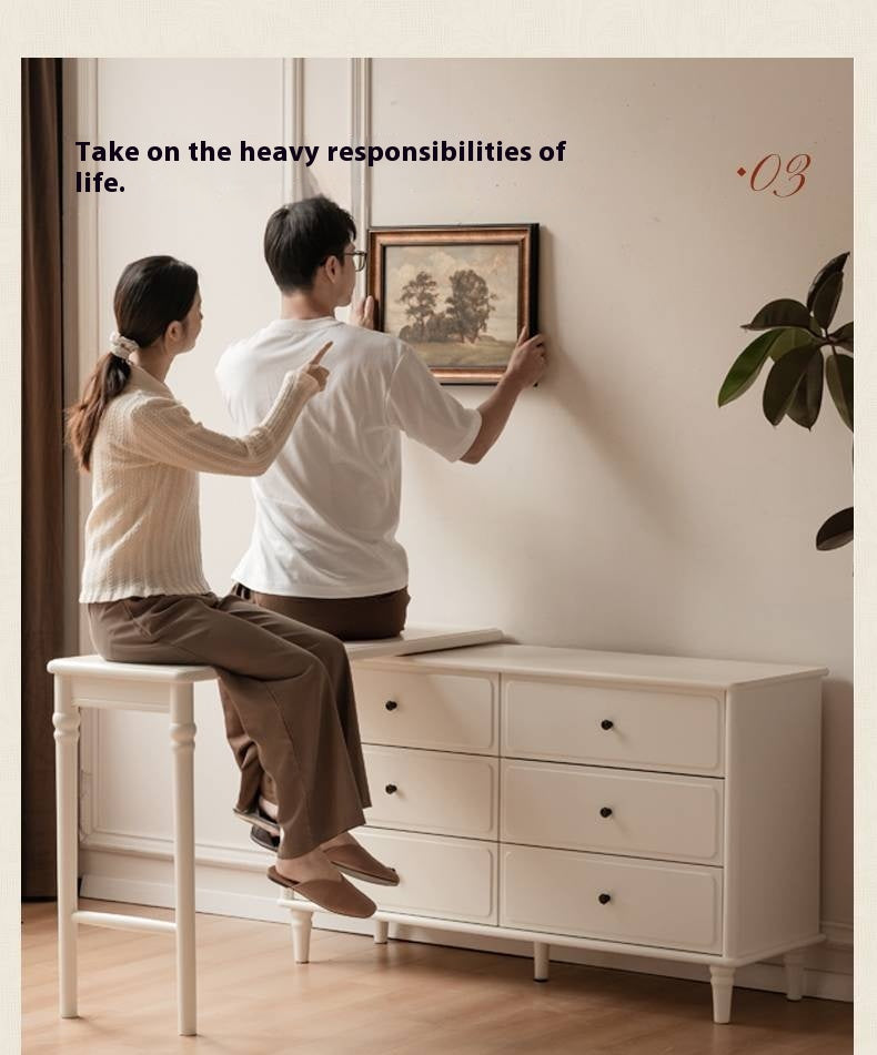 Solid Rubberwood French Retro Vanity Table.