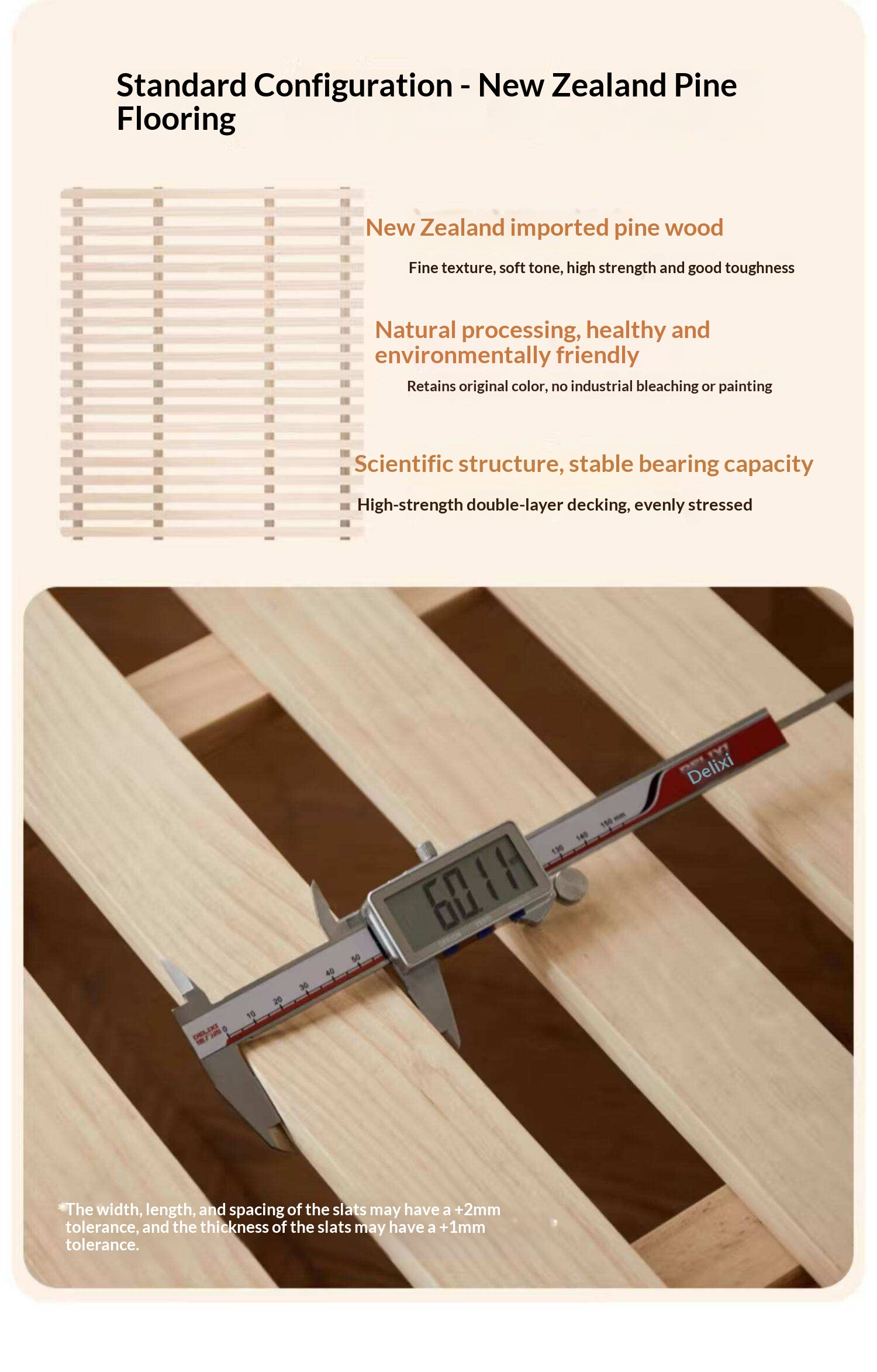 Beech Solid Wood Cartoon Bear Children's Bed