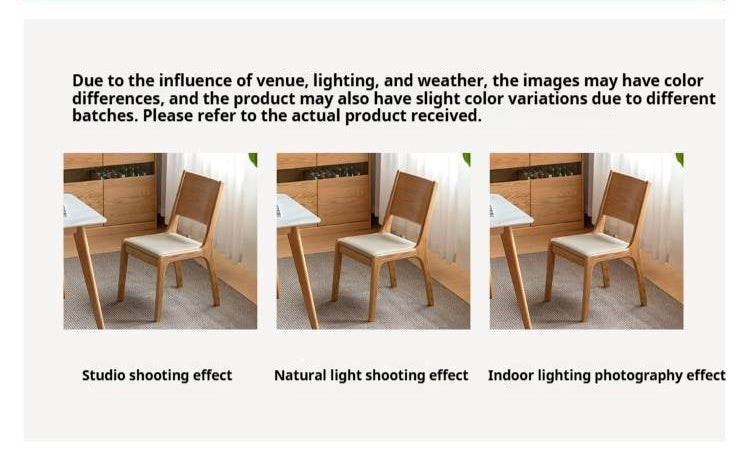 4 pcs -Oak Solid Wood Dining Chair Modern Style