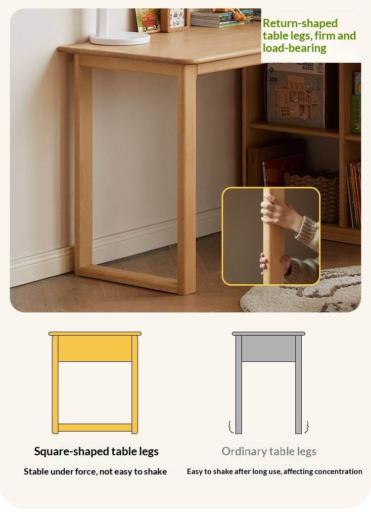 Beech Solid Wood Kids Corner Desk