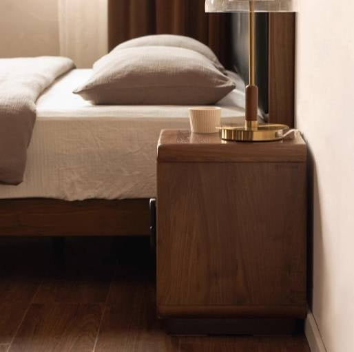 Black Walnut Solid Wood Nightstand