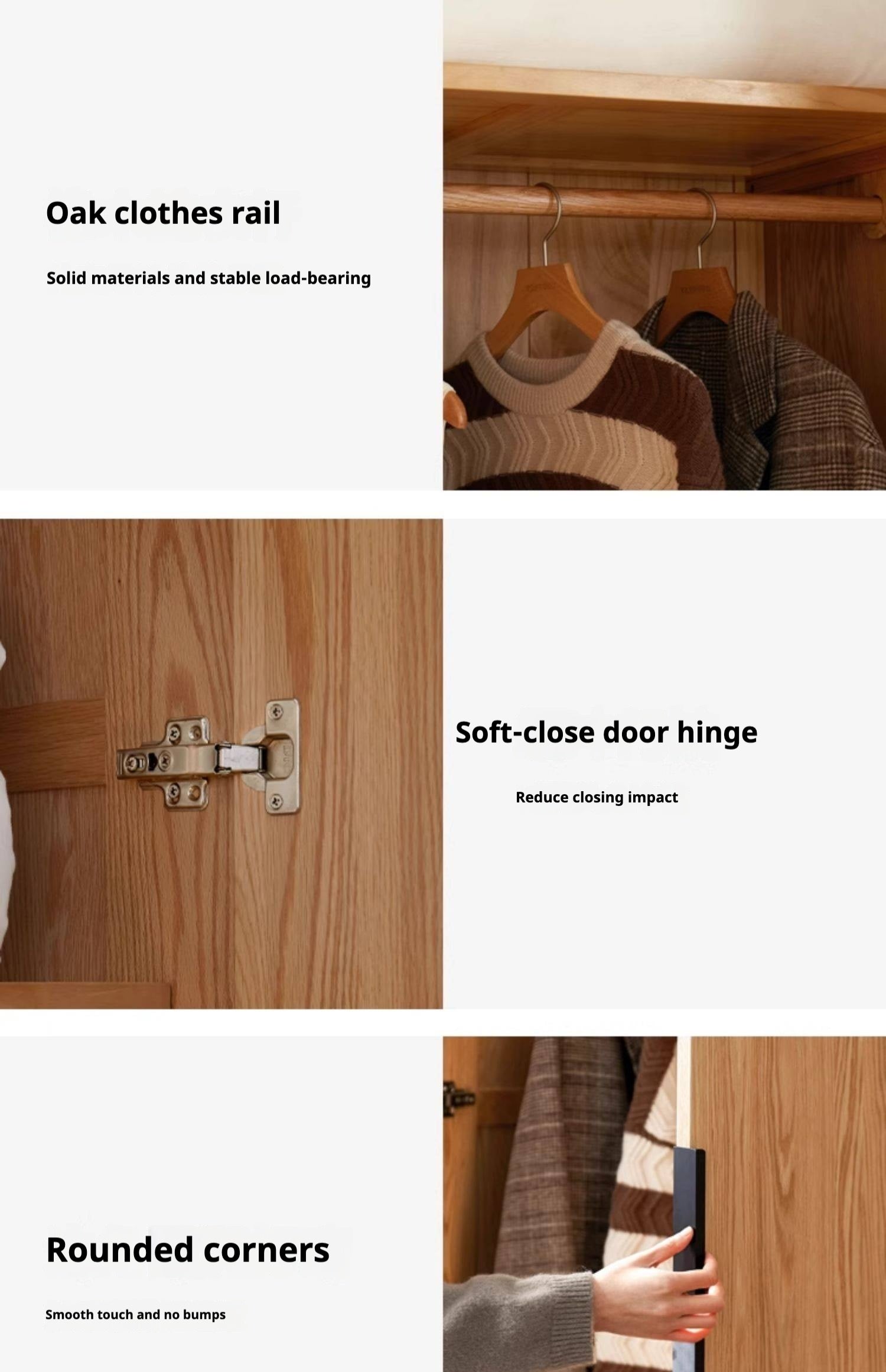 Oak Solid Wood Wardrobe.