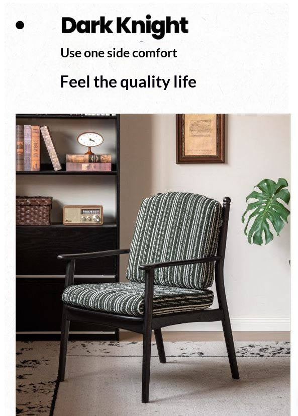 Ash Solid Wood Antique Style Soft Armchair