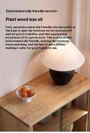 Oak Solid Wood Modern Side Cabinet.