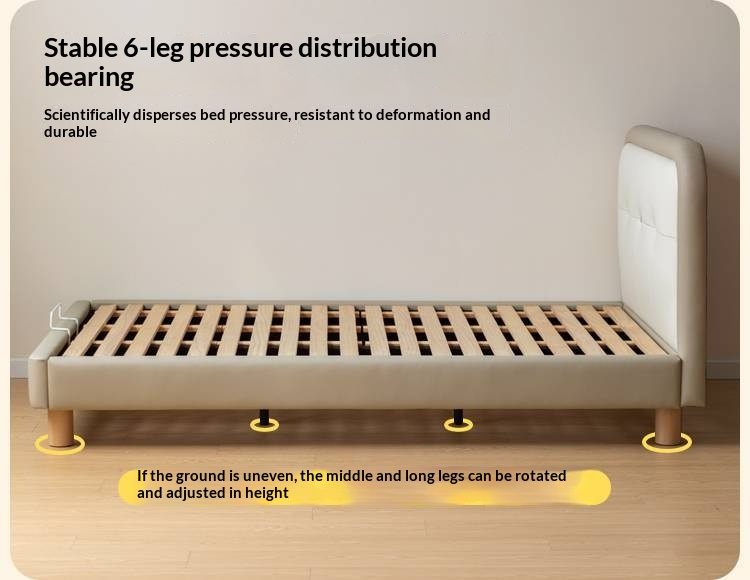 Organic Leather Children's Soft Bag High Headboard Single Bed