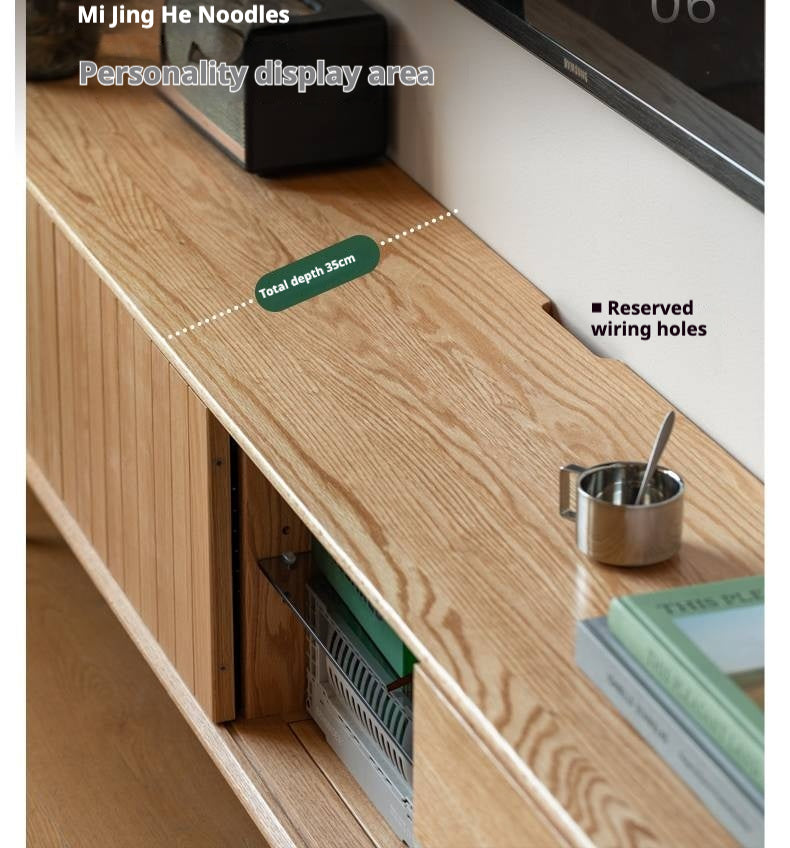 Oak Solid Wood Modern TV Сabinet.