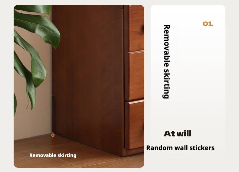 Poplar , Rubber Solid Wood Retro Style Side Cabinets.